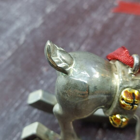 Lenox Babys First Christmas Silver Rocking Horse Ornament 2002 Keepsake - Picture 16 of 16